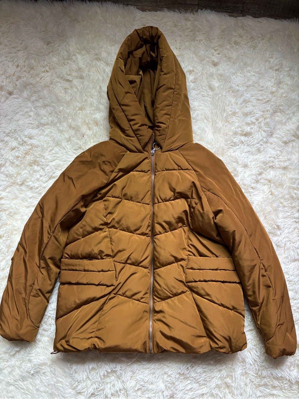 Marc New York Andrew Marc Women’s Camel Puffer Jacket Oversized Hood L (72 char)